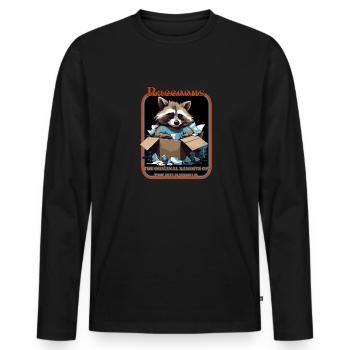 Raccoons the Original Bandits of the Wild World - Männer Premium Bio Langarmshirt - Schwarz - Vorne - Nico (187cm)