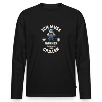 Je dois Garnix, j’ai juste besoin de dire le cricket - T-shirt manches longues Premium bio Homme - noir - Devant - Nico (187cm)
