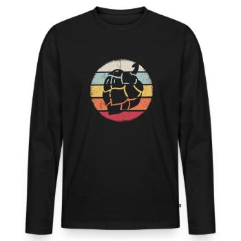 Vintage Beer Beer Drinking Beer Fun Beer Pong Drinking - Men's Premium Organic Long Sleeve Shirt - black - Front - Nico (187cm)