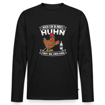 Grain Alcohol Chicken Party Dancing Grain Alcohol Fan - Men's Premium Organic Long Sleeve Shirt - black - Front - Nico (187cm)