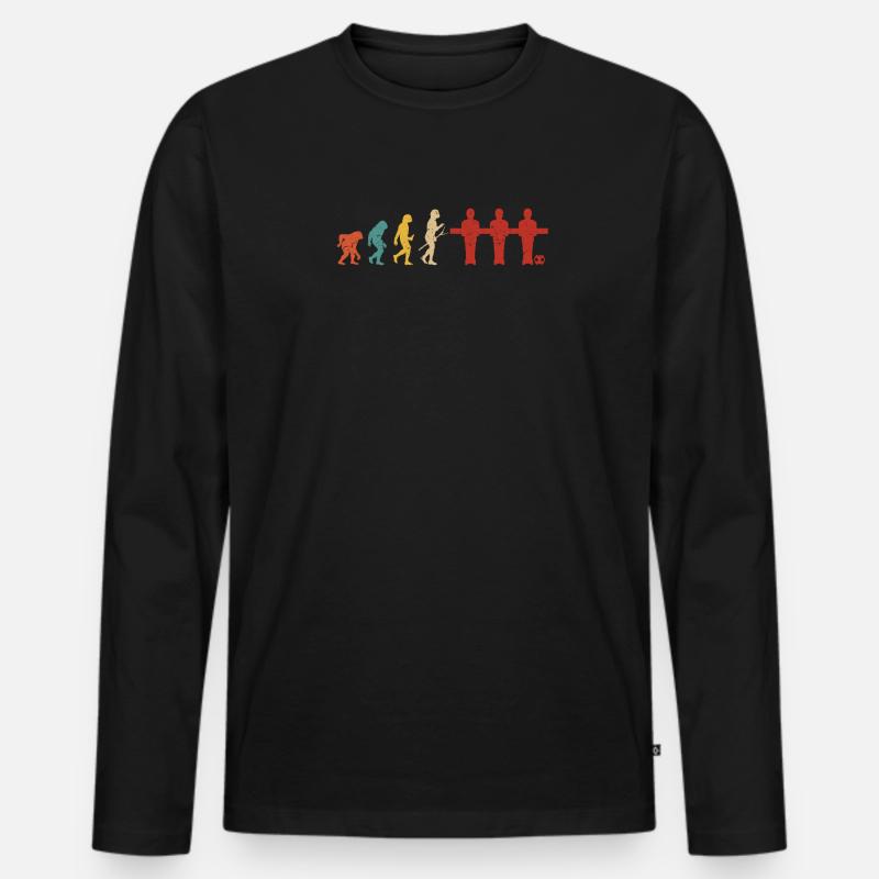 Tischkicker Evolution Kicker Geschenk Tischfußball - Männer Premium Bio Langarmshirt - Schwarz