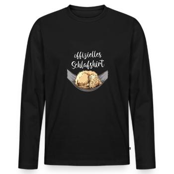 Offizielles Schlafshirt Schlafanzug goldendoodle - Männer Premium Bio Langarmshirt - Schwarz - Vorne - Nico (187cm)