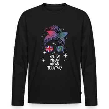 British Indian Ocean Territory - Men's Premium Organic Long Sleeve Shirt - black - Front - Nico (187cm)