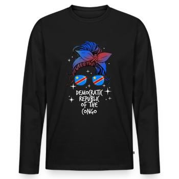 Democratic Republic of the Congo - Men's Premium Organic Long Sleeve Shirt - black - Front - Nico (187cm)