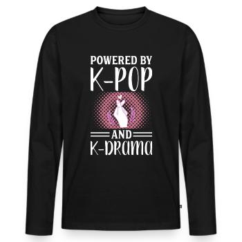 K-Pop K-Drama Kpop Kdrama Hallyu Korea South Korea - Men's Premium Organic Long Sleeve Shirt - black - Front - Nico (187cm)