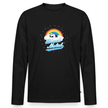 Black Metal Panda - Men's Premium Organic Long Sleeve Shirt - black - Front - Nico (187cm)