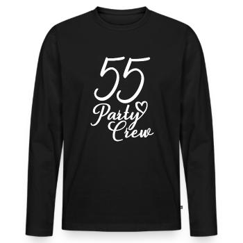 55 Party Crew 55th Birthday Party 55 Years Old - Men's Premium Organic Long Sleeve Shirt - black - Front - Nico (187cm)