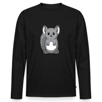 Animal doux bébé Chinchilla - T-shirt manches longues Premium bio Homme - noir - Devant - Nico (187cm)