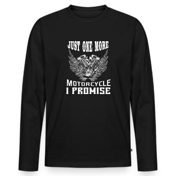Encore un motocycliste motocycliste - T-shirt manches longues Premium bio Homme - noir - Devant - Nico (187cm)