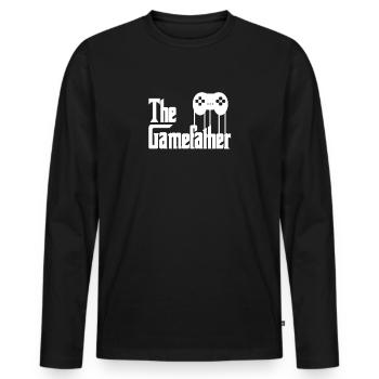 Le contrôleur de jeux vidéo Gamer Gamer Gamer - T-shirt manches longues Premium bio Homme - noir - Devant - Nico (187cm)
