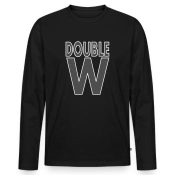 W Double V Werner Walter Wilhelm William Willi - Men's Premium Organic Long Sleeve Shirt - black - Front - Nico (187cm)