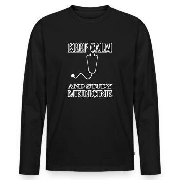 Medizin Student Medizin studieren Medizin Lehrer - Männer Premium Bio Langarmshirt - Schwarz - Vorne - Nico (187cm)