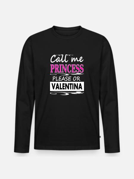 mit navn er Valentina mit navn er Valentina navn - Premium økologisk langærmet T-shirt til mænd - sort