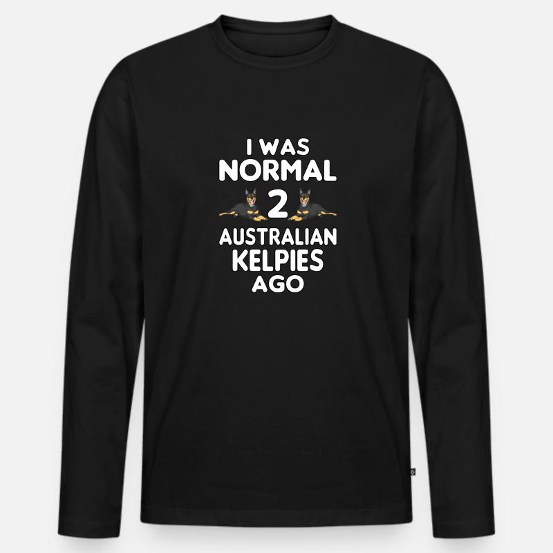 Australian Kelpie Hundebesitzer - Männer Premium Bio Langarmshirt - Schwarz