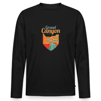Parc national du Grand Canyon en Arizona - T-shirt manches longues Premium bio Homme - noir - Devant - Nico (187cm)