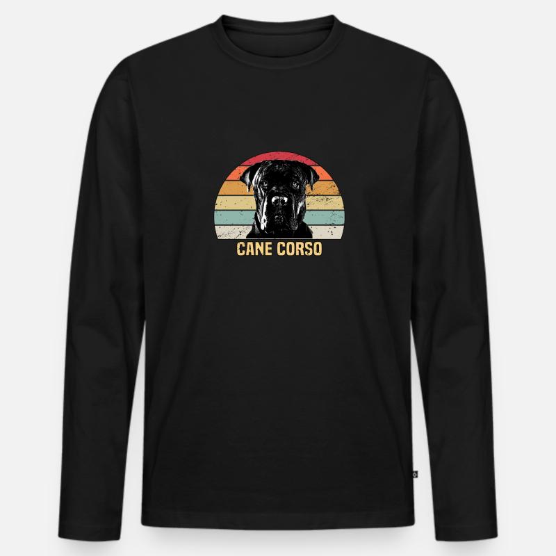 Cane Corso - Männer Premium Bio Langarmshirt - Schwarz