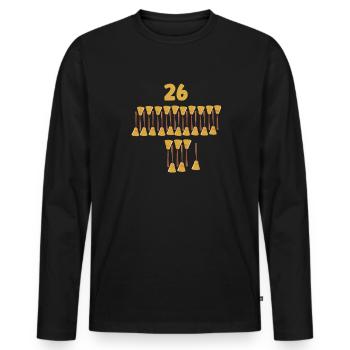 26 Jahre,26 Besen Geburtstag Humor - Männer Premium Bio Langarmshirt - Schwarz - Vorne - Nico (187cm)