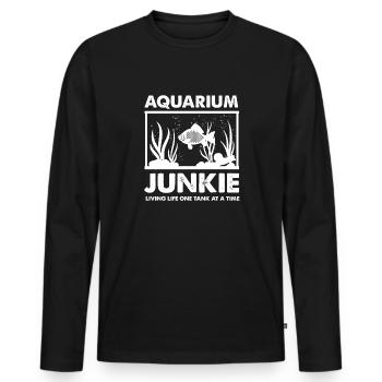 Aquarium Design for a aquarium enthusiasts - Men's Premium Organic Long Sleeve Shirt - black - Front - Nico (187cm)