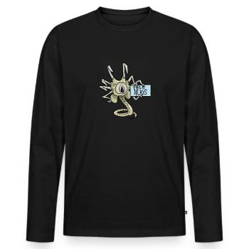Free Hugs Alien Facehugger Ufo Space - Men's Premium Organic Long Sleeve Shirt - black - Front - Nico (187cm)