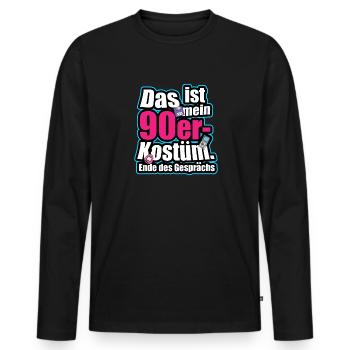 This is my 90s costume retro theme party - Men's Premium Organic Long Sleeve Shirt - black - Front - Nico (187cm)
