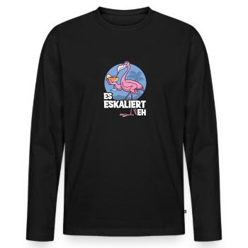 Cela intensifie l’enterrement de vie de garçon Flamingo JGA - T-shirt manches longues Premium bio Homme - noir - Devant - Nico (187cm)