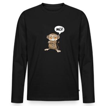 Koboldmaki Statement Nö Märchen - Männer Premium Bio Langarmshirt - Schwarz - Vorne - Nico (187cm)