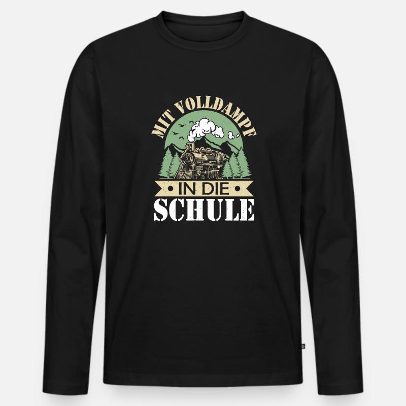Einschulung - Männer Premium Bio Langarmshirt - Schwarz