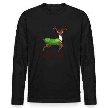 a dill doe Design for a jokes fan - Männer Premium Bio Langarmshirt - Schwarz - Vorne - Nico (187cm)