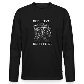 Reiseleiter Reiseführer Tour Guide Tourisenführer - Männer Premium Bio Langarmshirt - Schwarz - Vorne - Nico (187cm)