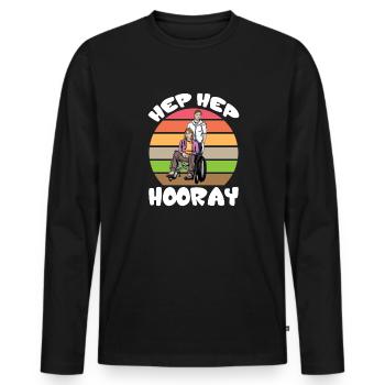 Curative Education Nurse Curative Education Care hep - Men's Premium Organic Long Sleeve Shirt - black - Front - Nico (187cm)