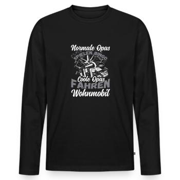 Opas Spielen Bingo Coole Opas Fahren Wohnmobil - Männer Premium Bio Langarmshirt - Schwarz - Vorne - Nico (187cm)