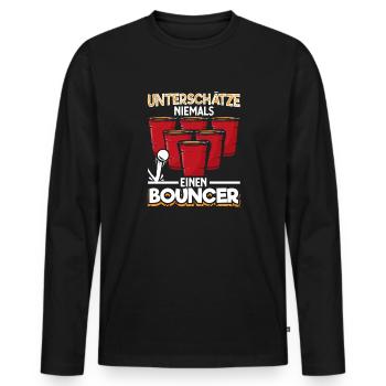 Bierpong Bier Pong Beerpong Beer Pong Trinkspiel - Männer Premium Bio Langarmshirt - Schwarz - Vorne - Nico (187cm)
