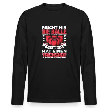 Bierpong Beerpong Trinkspiel Bier Pong - Männer Premium Bio Langarmshirt - Schwarz - Vorne - Nico (187cm)