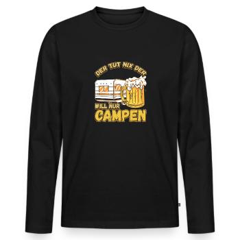 Der Tut Nix Der Will Nur Campen - Wohnmobil Natur - Männer Premium Bio Langarmshirt - Schwarz - Vorne - Nico (187cm)