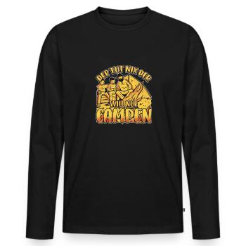 Der Tut Nix Der Will Nur Campen - Wohnmobil Natur - Männer Premium Bio Langarmshirt - Schwarz - Vorne - Nico (187cm)