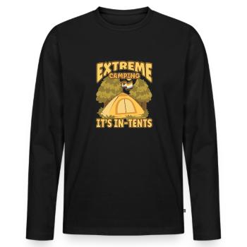 Extrem Camping est dans des tentes - Camping Camping Nature - T-shirt manches longues Premium bio Homme - noir - Devant - Nico (187cm)