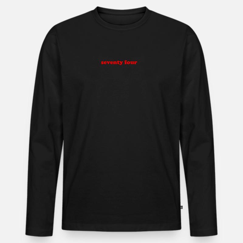 #74 - Männer Premium Bio Langarmshirt - Schwarz