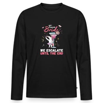 Team Bride JGA Bachelor Party Polter Girls - Men's Premium Organic Long Sleeve Shirt - black - Front - Nico (187cm)