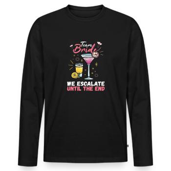 Team Bride JGA Bachelor Party Polter Girls - Men's Premium Organic Long Sleeve Shirt - black - Front - Nico (187cm)