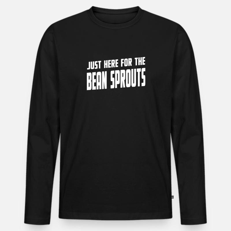 bean sprout - Männer Premium Bio Langarmshirt - Schwarz