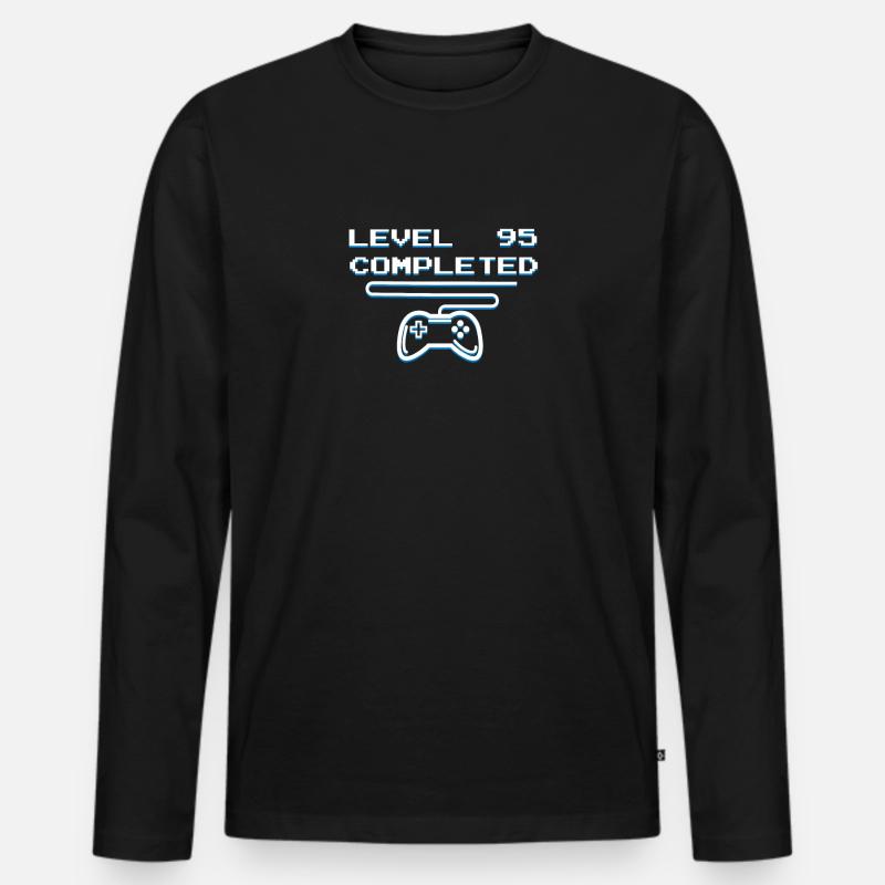 Player 95 - Männer Premium Bio Langarmshirt - Schwarz