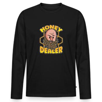 Marchand de miel Apiculteur Abeille Murmure Abeilles Abeilles Abeilles Abeille - T-shirt manches longues Premium bio Homme - noir - Devant - Nico (187cm)