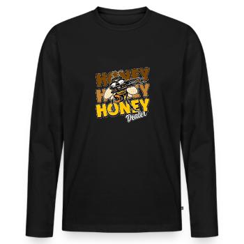 Marchand de miel Apiculteur Abeille Murmure Abeilles Abeilles Abeilles Abeille - T-shirt manches longues Premium bio Homme - noir - Devant - Nico (187cm)