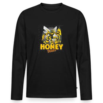 Marchand de miel Apiculteur Abeille Murmure Abeilles Abeilles Abeilles Abeille - T-shirt manches longues Premium bio Homme - noir - Devant - Nico (187cm)