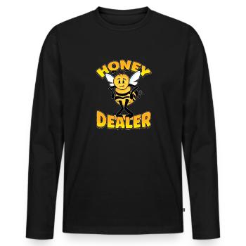 Marchand de miel Apiculteur Abeille Murmure Abeilles Abeilles Abeilles Abeille - T-shirt manches longues Premium bio Homme - noir - Devant - Nico (187cm)