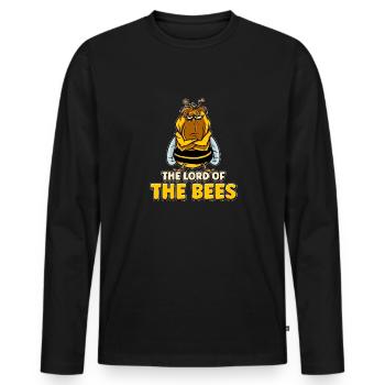Seigneur des abeilles Apiculteurs Murmure d’abeille Abeille Abeille - T-shirt manches longues Premium bio Homme - noir - Devant - Nico (187cm)
