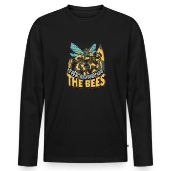 Seigneur des abeilles Apiculteurs Murmure d’abeille Abeille Abeille - T-shirt manches longues Premium bio Homme - noir - Devant - Nico (187cm)