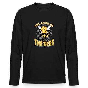 Seigneur des abeilles Apiculteurs Murmure d’abeille Abeille Abeille - T-shirt manches longues Premium bio Homme - noir - Devant - Nico (187cm)