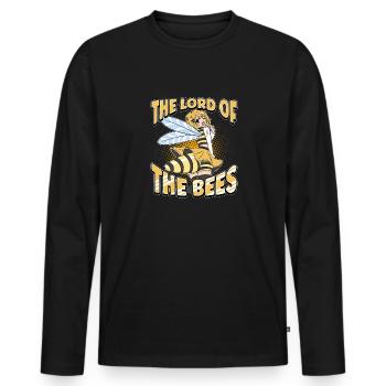 Seigneur des abeilles Apiculteurs Murmure d’abeille Abeille Abeille - T-shirt manches longues Premium bio Homme - noir - Devant - Nico (187cm)