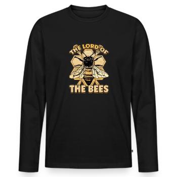 Seigneur des abeilles Apiculteurs Murmure d’abeille Abeille Abeille - T-shirt manches longues Premium bio Homme - noir - Devant - Nico (187cm)